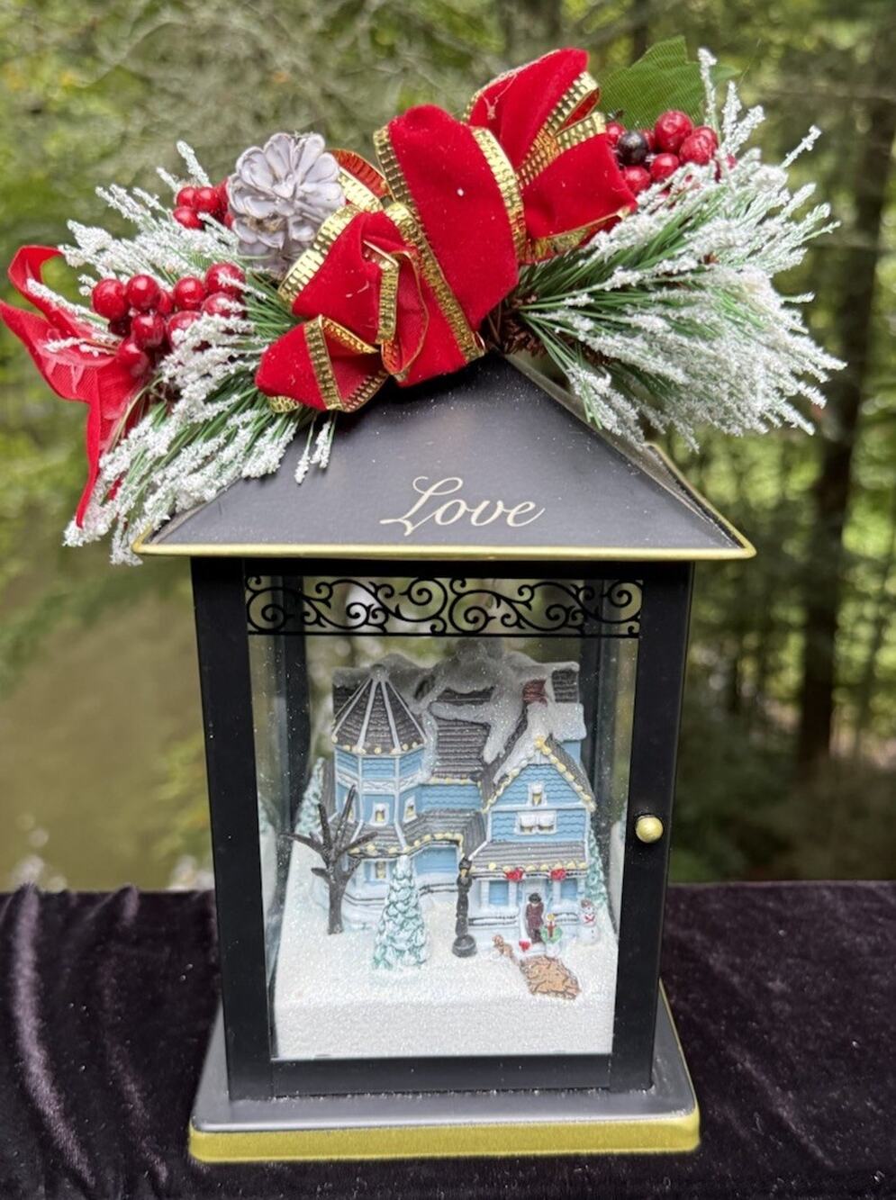 Thomas Kinkade Christmas Lantern Sparkle Of The Season LOVE Rare! MWT -13